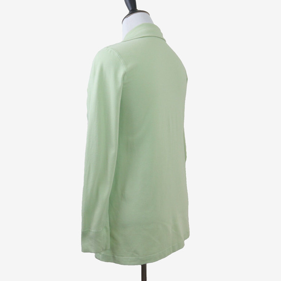 Eileen Fisher Size S Organic Cotton Jersey Zip Jacket Light Green - Picture 3 of 12